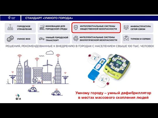 Умному городу – умный дефибриллятор в местах массового скопления людей