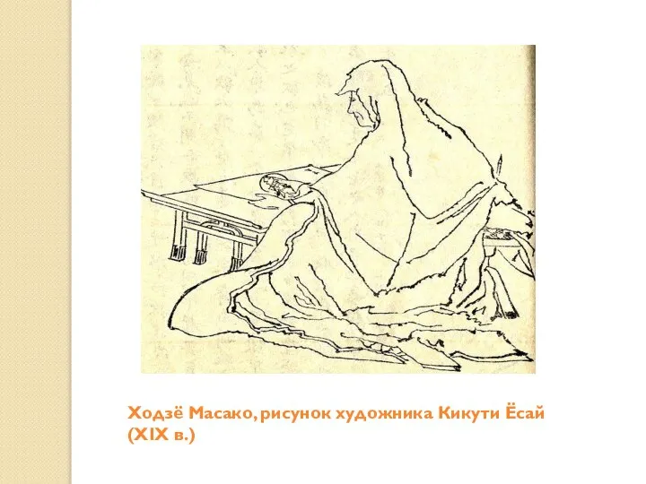 Ходзё Масако, рисунок художника Кикути Ёсай (XIX в.)