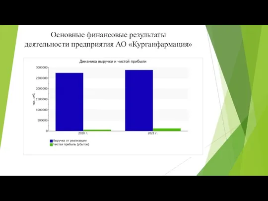 Основные финансовые результаты деятельности предприятия АО «Курганфармация»