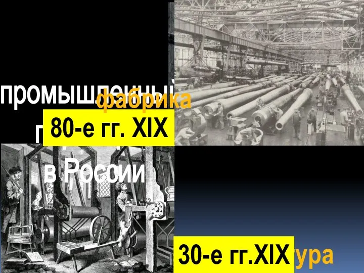 мануфактура промышленный переворот в России 30-е гг.XIX 80-е гг. XIX фабрика