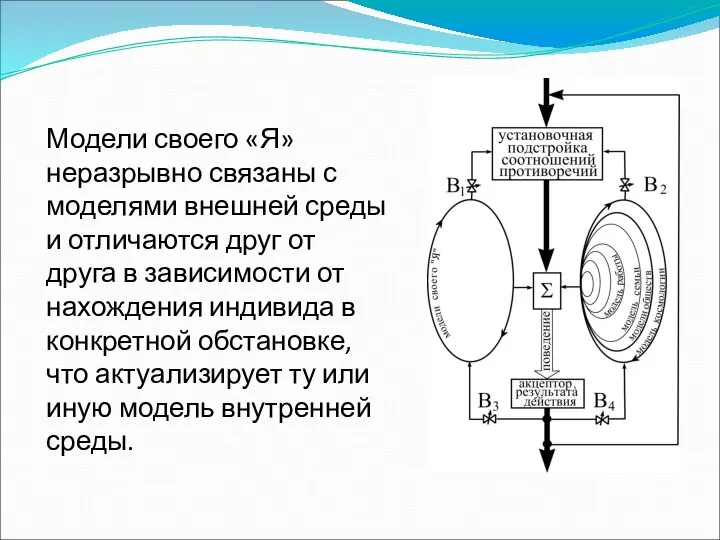 Модели своего «Я» неразрывно связаны с моделями внешней среды и отличаются друг