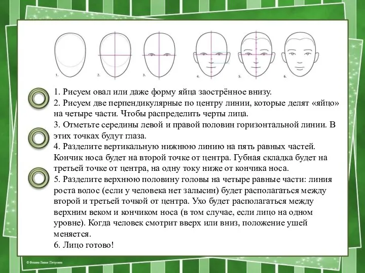 1. Рисуем овал или даже форму яйца заострённое внизу. 2. Рисуем две