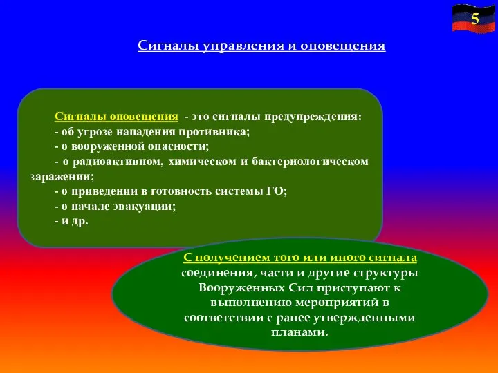 Сигналы управления и оповещения Сигналы оповещения - это сигналы предупреждения: - об