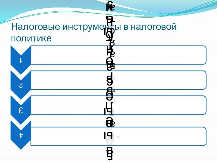 Налоговые инструменты в налоговой политике