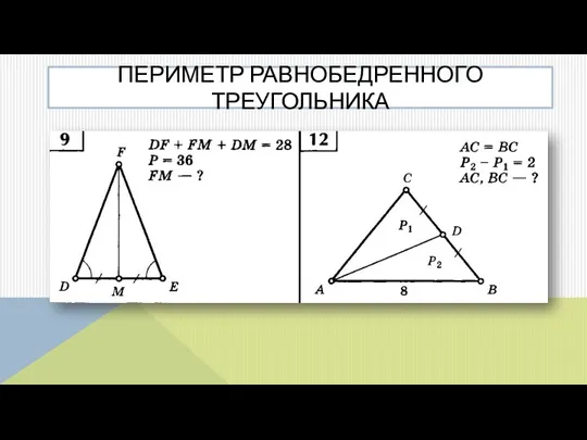 ПЕРИМЕТР РАВНОБЕДРЕННОГО ТРЕУГОЛЬНИКА