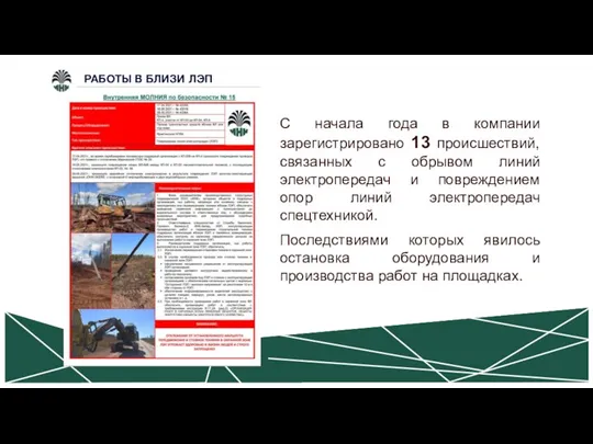 С начала года в компании зарегистрировано 13 происшествий, связанных с обрывом линий