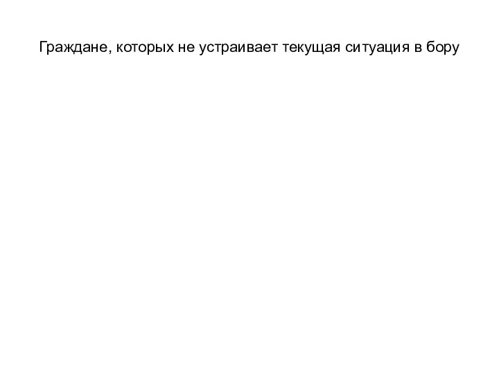 Граждане, которых не устраивает текущая ситуация в бору