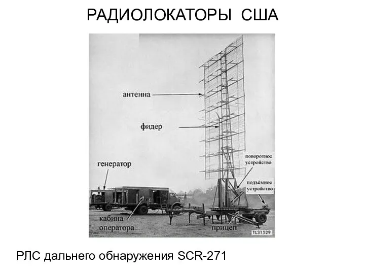 РАДИОЛОКАТОРЫ США РЛС дальнего обнаружения SCR-271