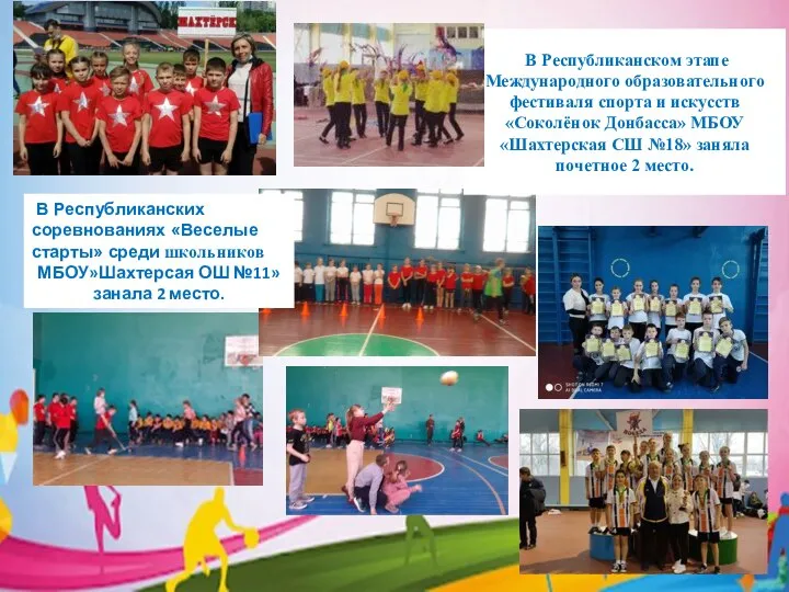 В Республиканском этапе Международного образовательного фестиваля спорта и искусств «Соколёнок Донбасса» МБОУ