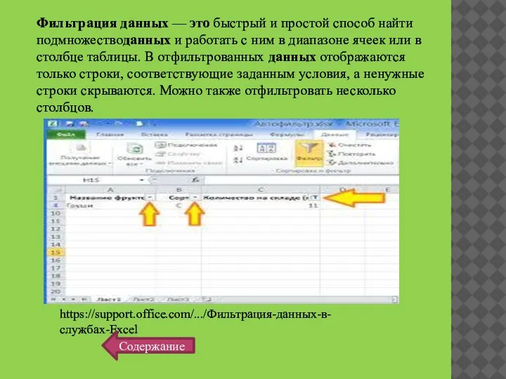 Фильтрация данных — это быстрый и простой способ найти подмножестводанных и работать