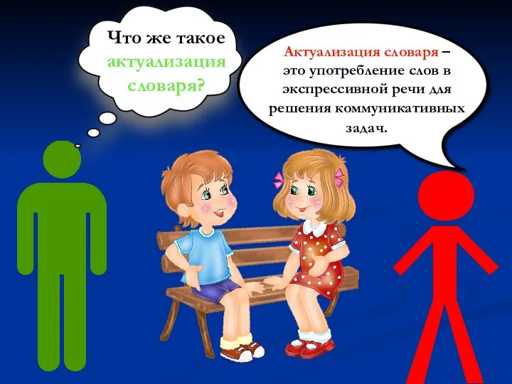 Что же такое актуализация словаря? Актуализация словаря – это употребление слов в