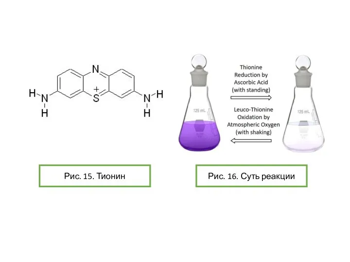 Рис. 15. Тионин Рис. 16. Суть реакции