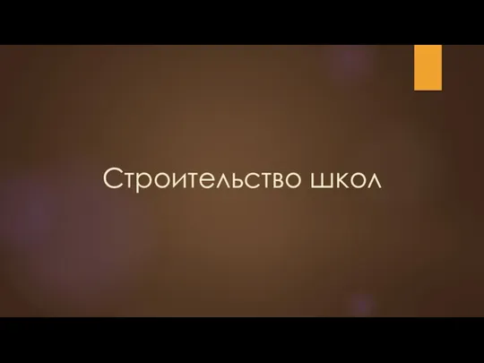 Строительство школ