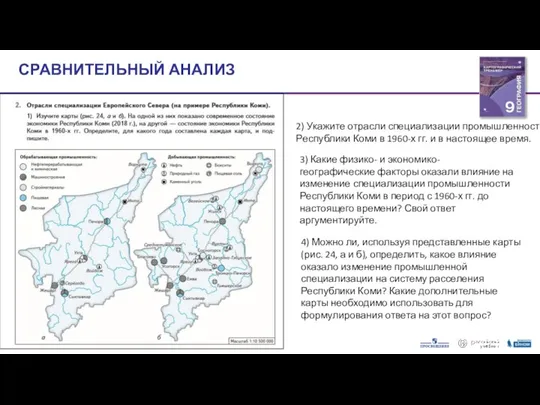 СРАВНИТЕЛЬНЫЙ АНАЛИЗ 2) Укажите отрасли специализации промышленности Республики Коми в 1960-х гг.