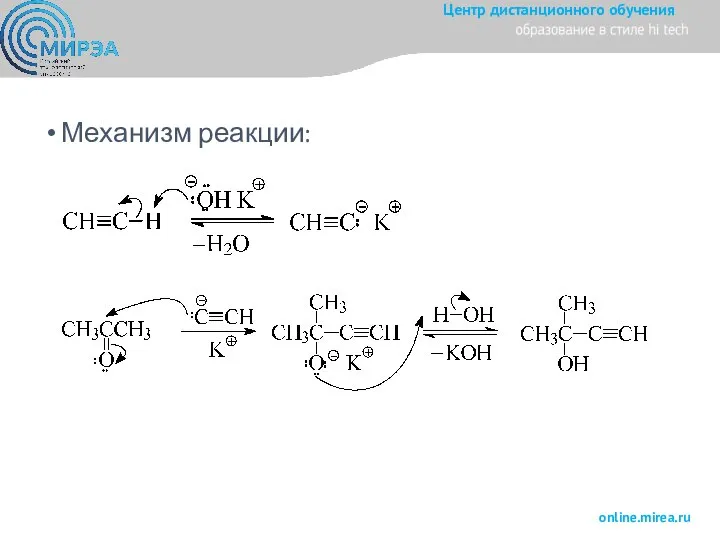 Механизм реакции: