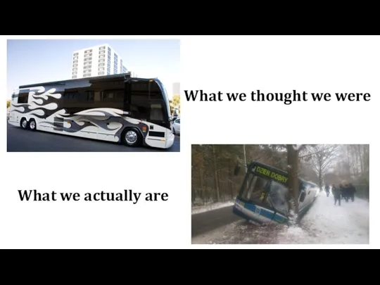 What we thought we were What we actually are