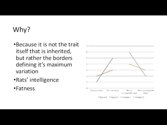 Why? Because it is not the trait itself that is inherited, but