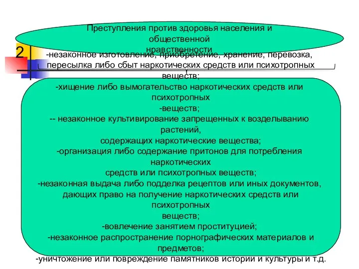 Преступления против здоровья населения и общественной нравственности незаконное изготовление, приобретение, хранение, перевозка,