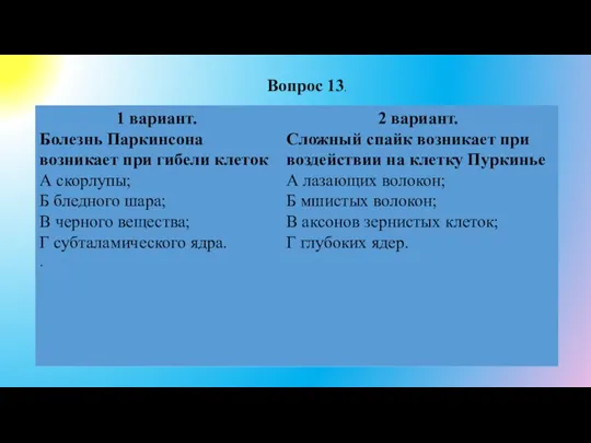 Вопрос 13.