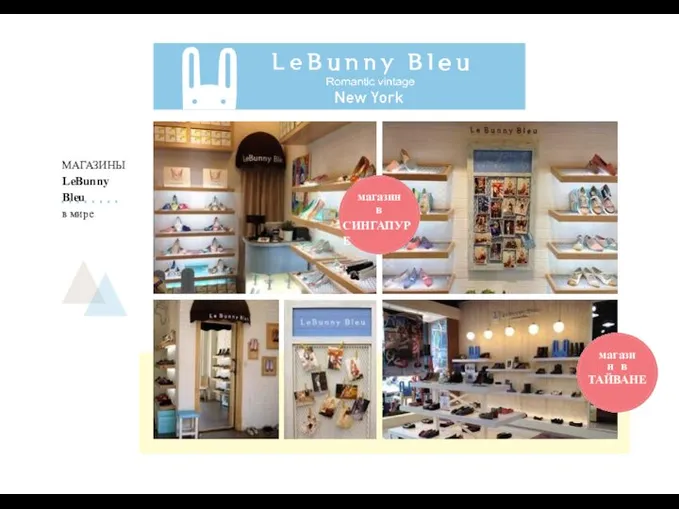 МАГАЗИНЫ LeBunny Bleu в мире магазин в СИНГАПУРЕ магазин в ТАЙВАНЕ
