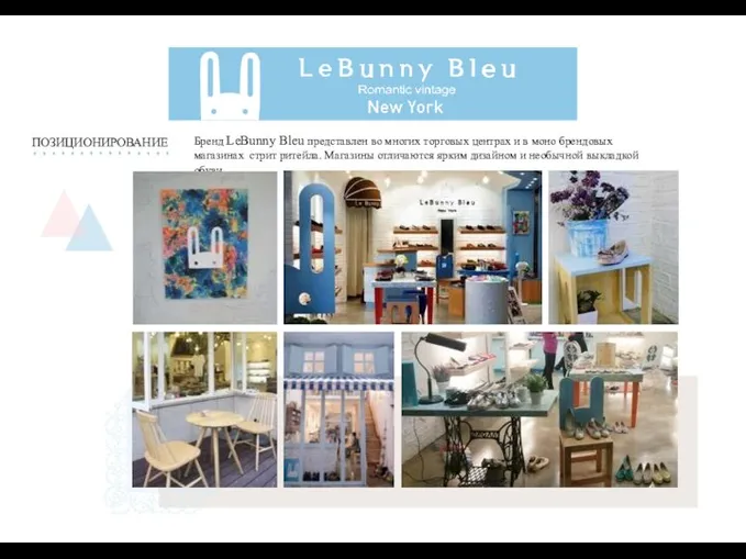 Бренд LeBunny Bleu представлен во многих торговых центрах и в моно брендовых