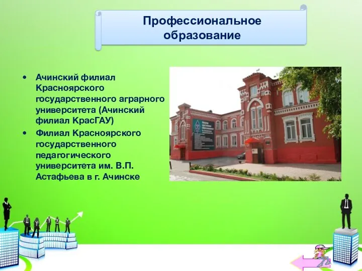 Ачинский филиал Красноярского государственного аграрного университета (Ачинский филиал КрасГАУ) Филиал Красноярского государственного