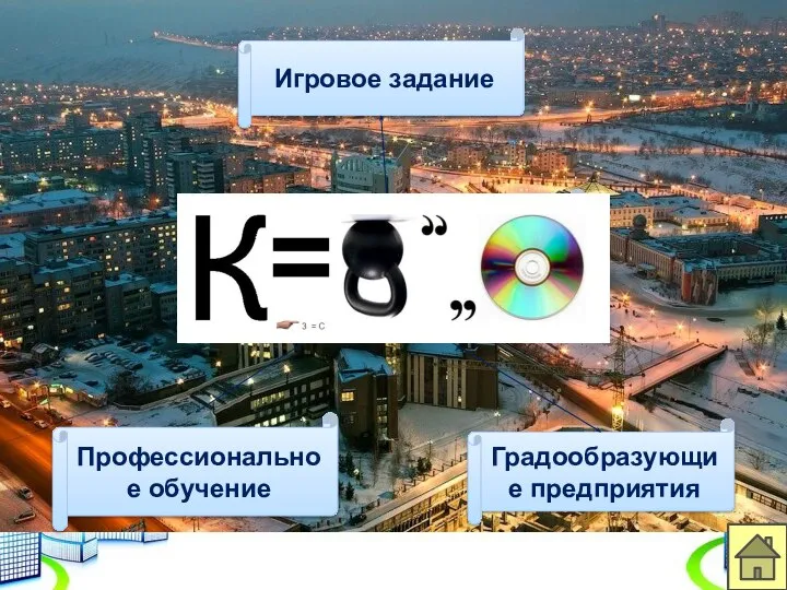 Игровое задание Профессиональное обучение Градообразующие предприятия Красноярск