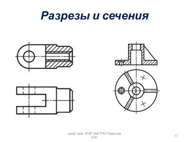 Разрезы и сечения проф. каф. НГИГ ОмГУПС Пиралова О.Ф.