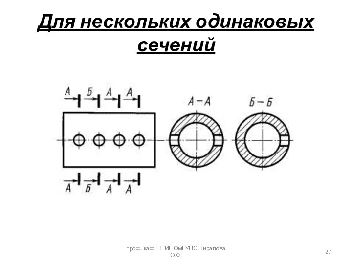 Для нескольких одинаковых сечений проф. каф. НГИГ ОмГУПС Пиралова О.Ф.