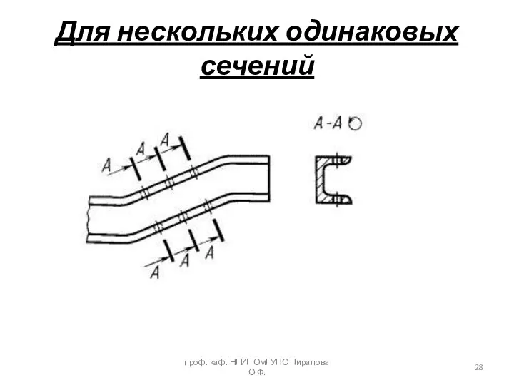 Для нескольких одинаковых сечений проф. каф. НГИГ ОмГУПС Пиралова О.Ф.