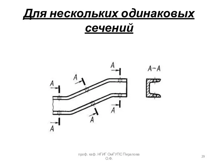 Для нескольких одинаковых сечений проф. каф. НГИГ ОмГУПС Пиралова О.Ф.