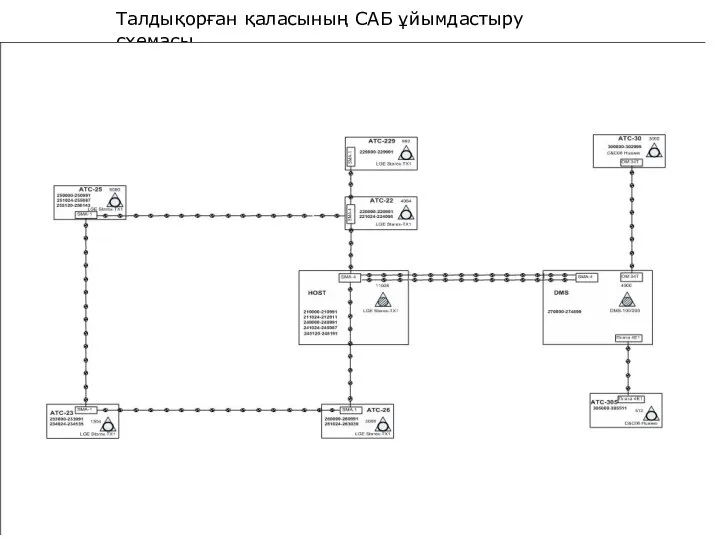 Талдықорған қаласының САБ ұйымдастыру схемасы