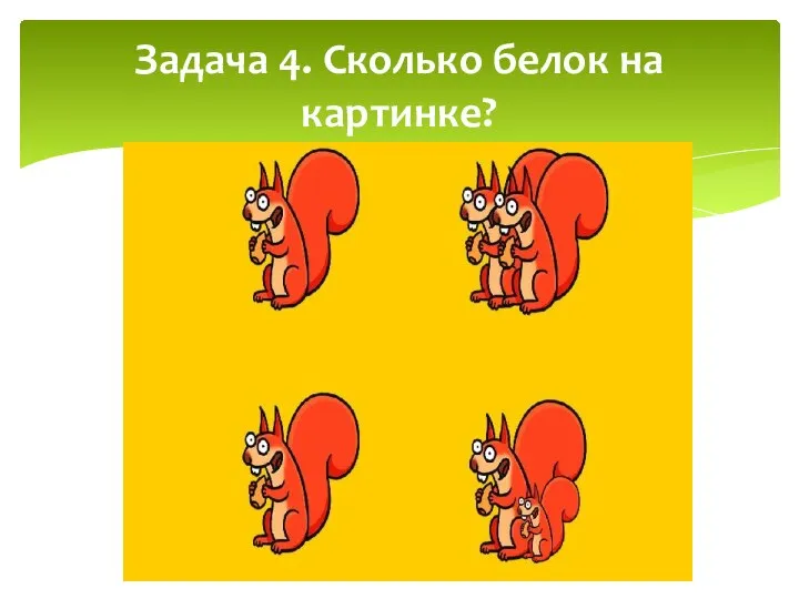 Задача 4. Сколько белок на картинке?