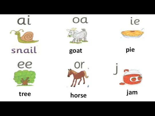 jam goat tree pie horse