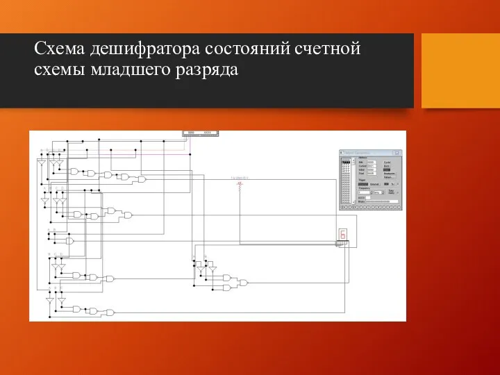 Схема дешифратора состояний счетной схемы младшего разряда