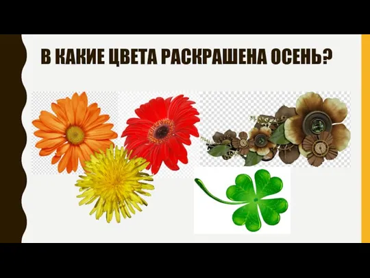 В КАКИЕ ЦВЕТА РАСКРАШЕНА ОСЕНЬ?