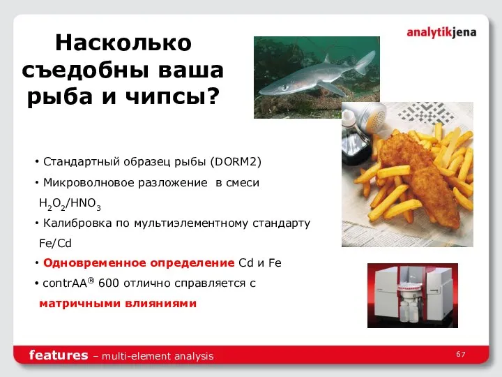 Насколько съедобны ваша рыба и чипсы? Стандартный образец рыбы (DORM2) Микроволновое разложение