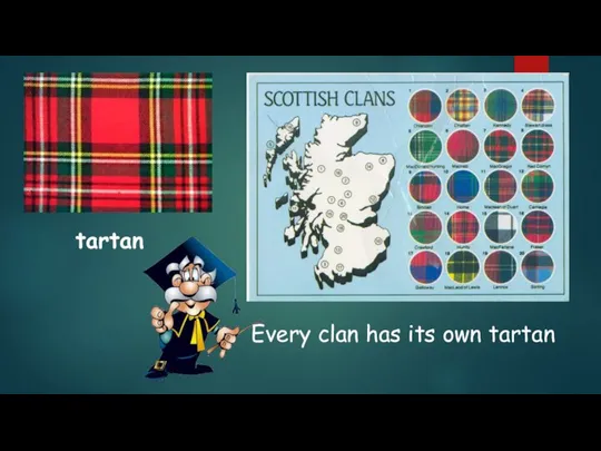 tartan Every clan has its own tartan
