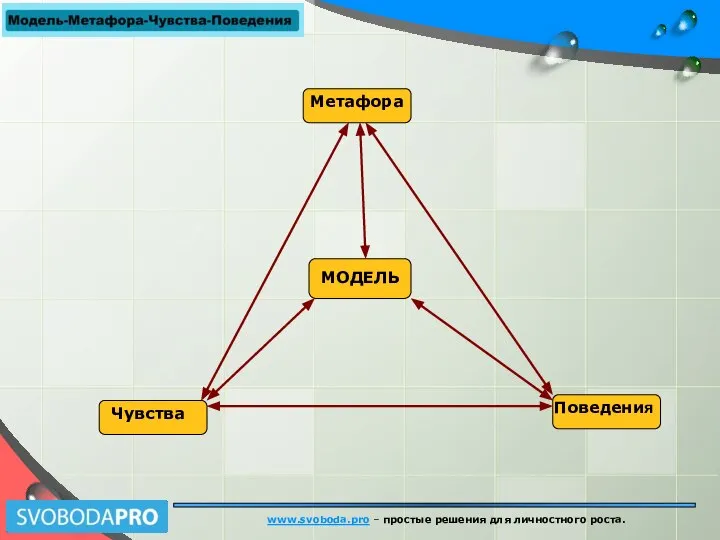 www.svoboda.pro – простые решения для личностного роста. Метафора МОДЕЛЬ Чувства Поведения