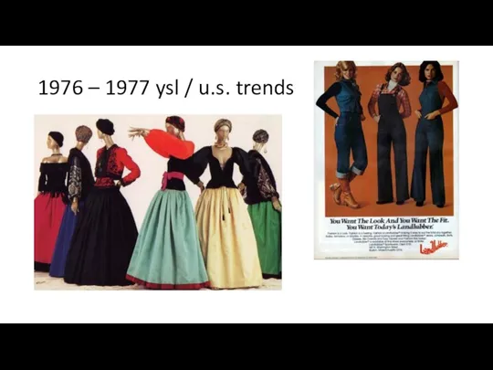 1976 – 1977 ysl / u.s. trends