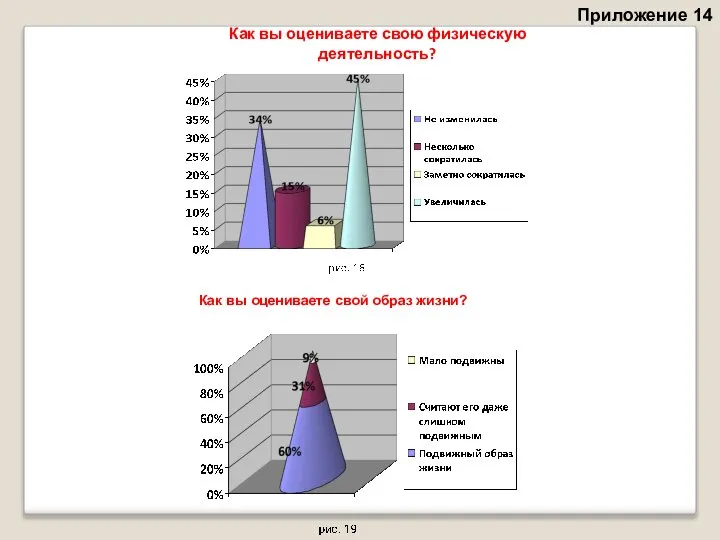 Приложение 14 Как вы оцениваете свою физическую деятельность? Как вы оцениваете свой образ жизни?