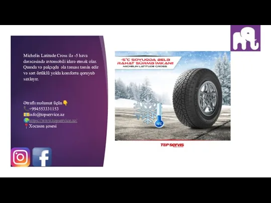 Michelin Latitude Cross ilə -5 hava dərəcəsində avtomobili idarə etmək olar. Qumda