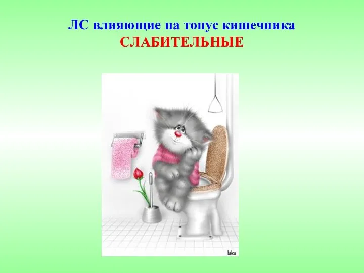 ЛС влияющие на тонус кишечника СЛАБИТЕЛЬНЫЕ