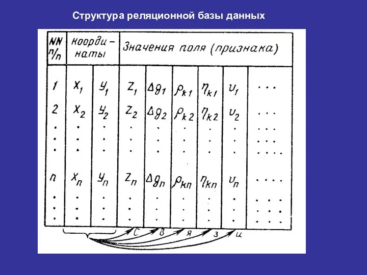 Структура реляционной базы данных