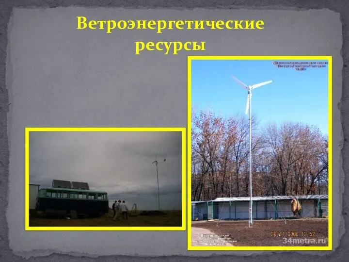 Ветроэнергетические ресурсы