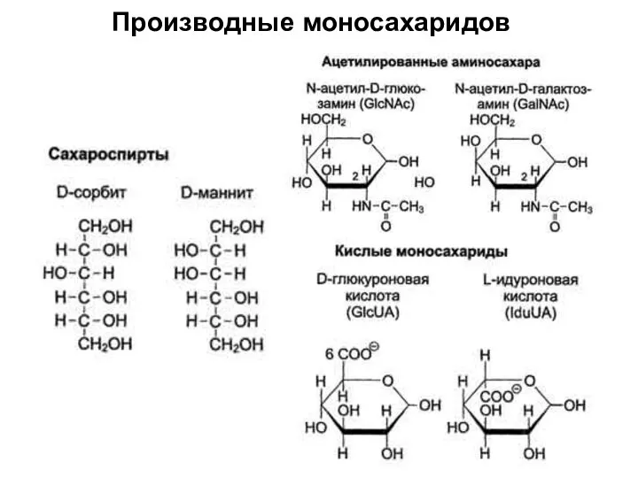 Производные моносахаридов