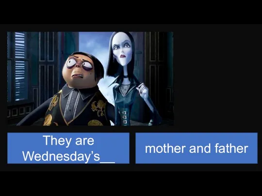 They are Wednesday’s__ mother and father