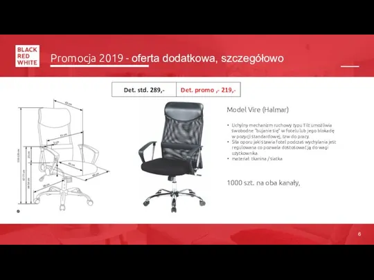 Promocja 2019 - oferta dodatkowa, szczegółowo Model Vire (Halmar) Uchylny mechanizm ruchowy