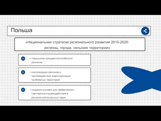 Польша «Национальная стратегия регионального развития 2010-2020: регионы, города, сельские территории»