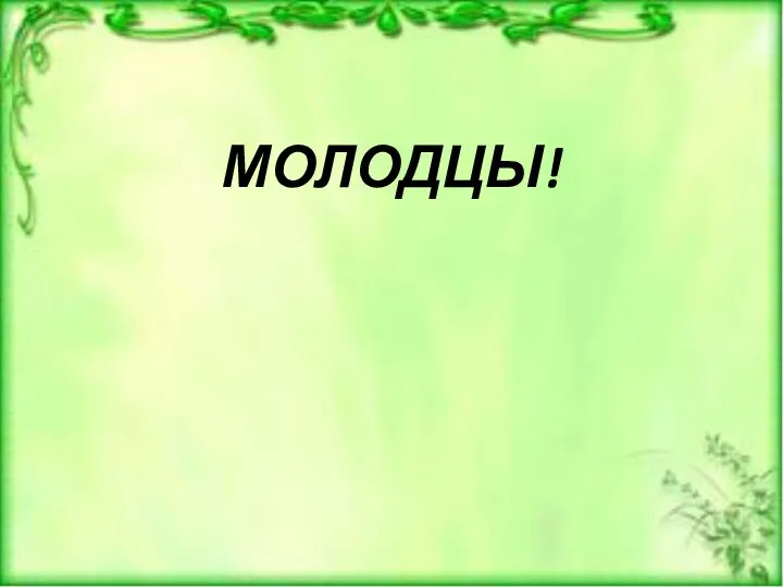 МОЛОДЦЫ!